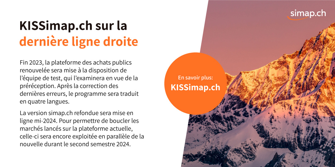 KISSimap.ch sur la dernière ligne droite