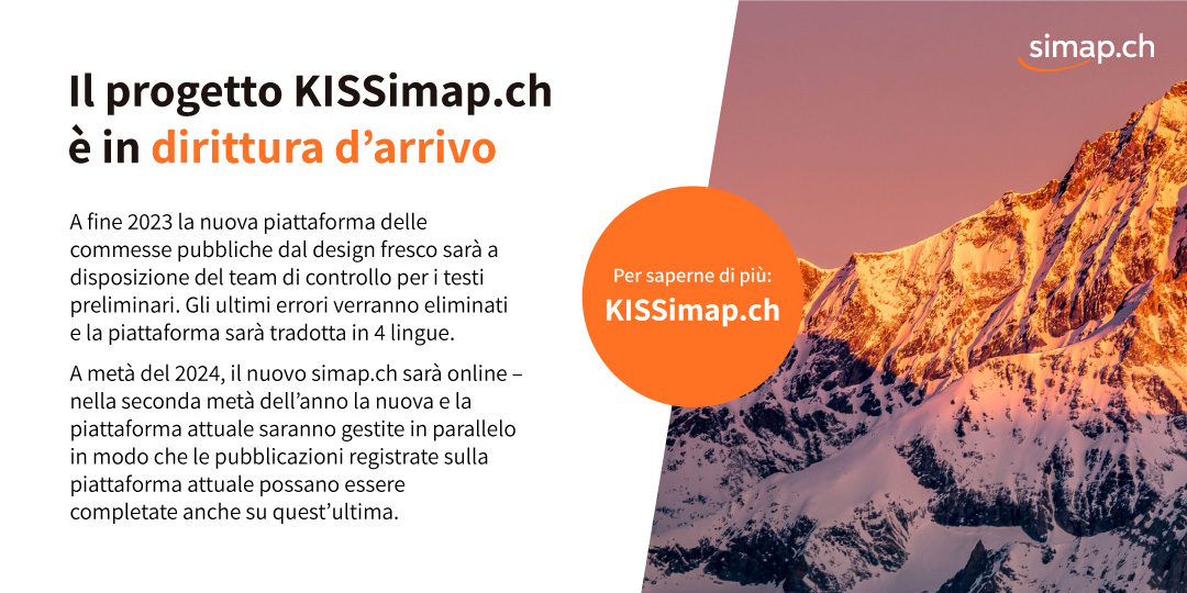 Il progetto KISSimap.ch è in dirittura d'arrivo